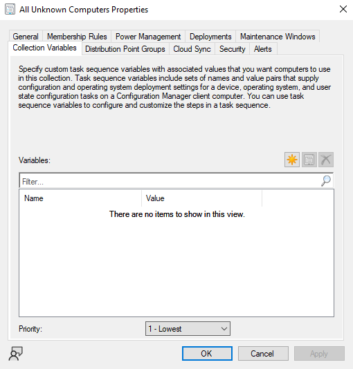 Collection variables