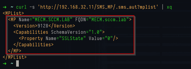 MPList output