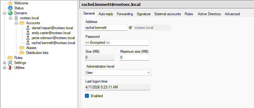 All user inboxes added