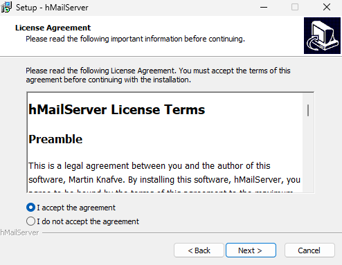 hMailServer Setup