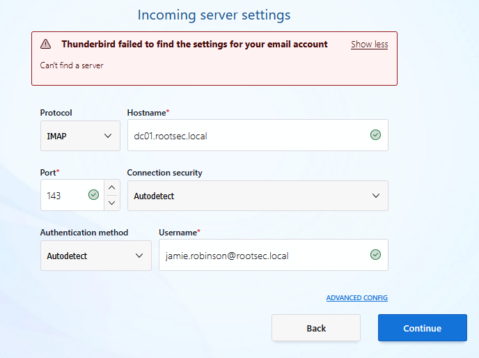 Server not found