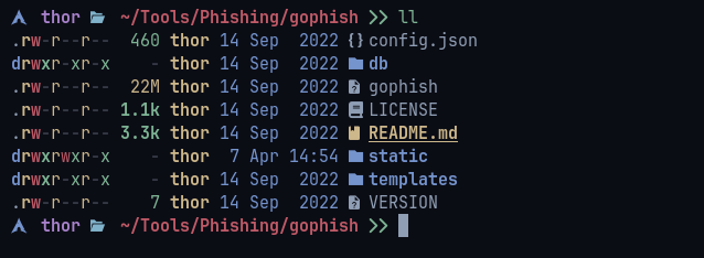 GoPhish unzip