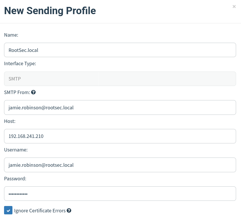 Sending profile