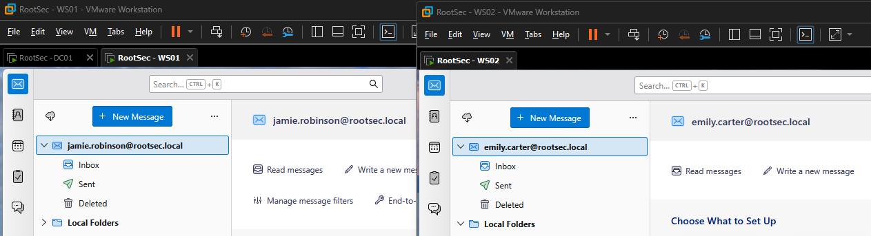 Two mailboxes setup