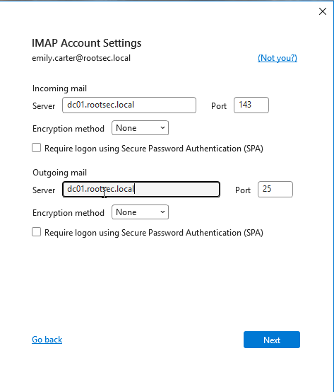 Demo email conversation