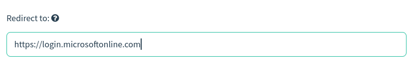 Redirect option