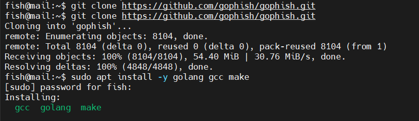 Git clone GoPhish