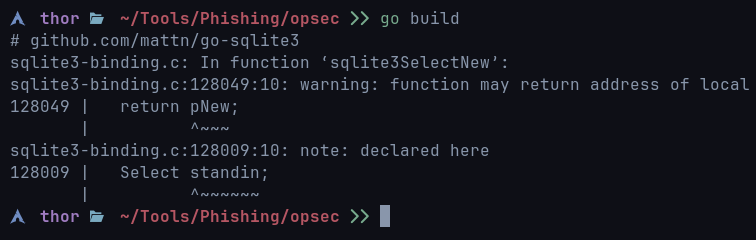 SQlite3 warnings
