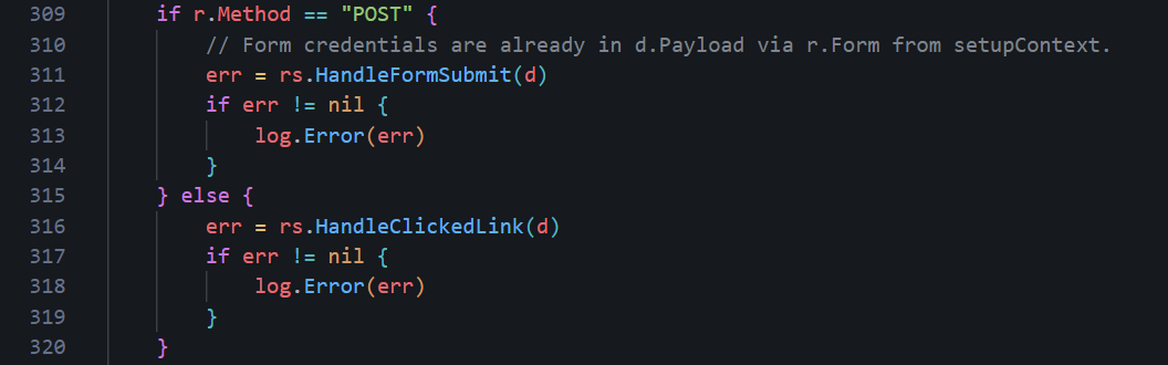 PhishHandler POST change