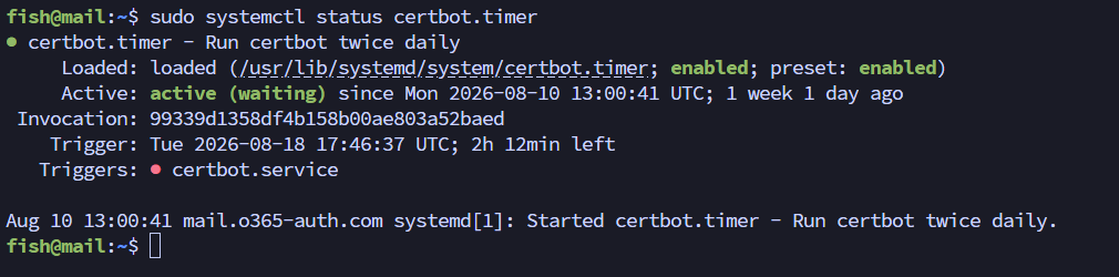 Certbot automatic renewal
