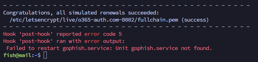 Certbot dry run renewal
