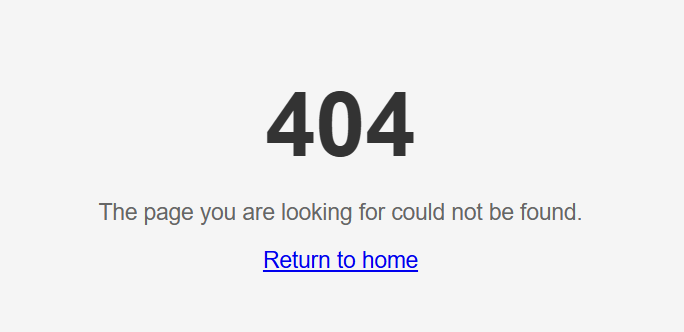Simple custom 404 page