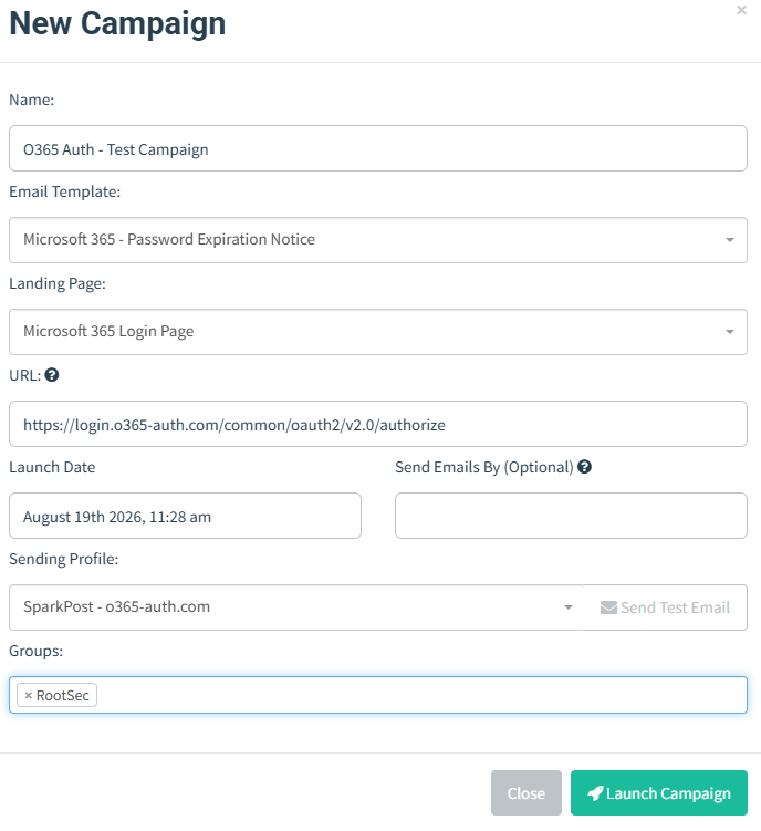 Campaign configuration